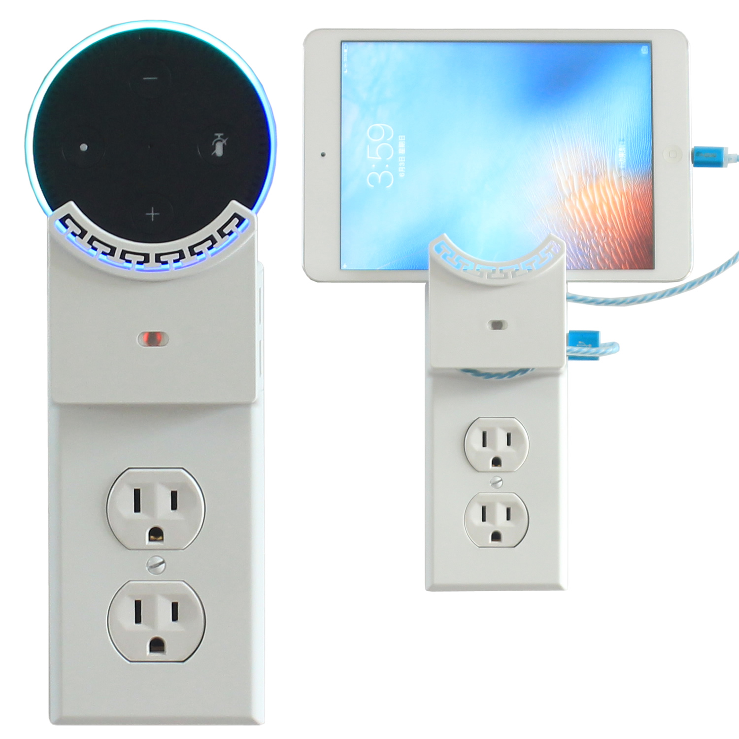AC-110-250V-Multi-purpose-Wall-Socket-Switch-Bracket-Dual-USB-with-LED-Night-Light-1351638-1