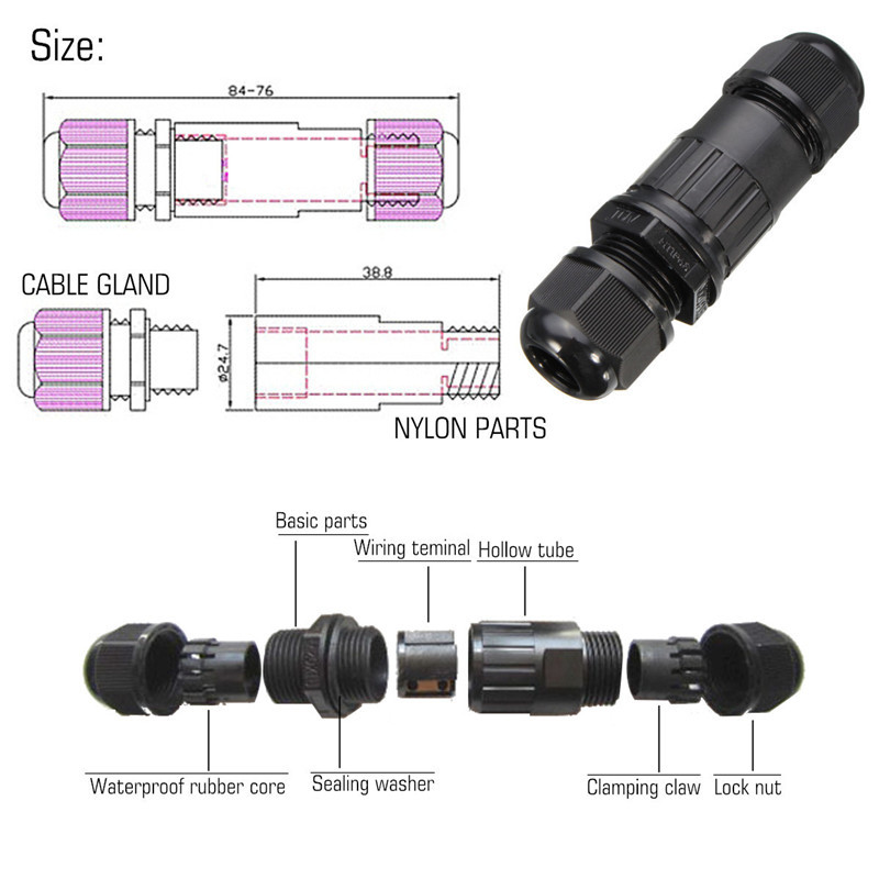 Cable-to-Cable-3-Pin-Screw-Locking-Wire-IP68-Waterproof-Connector-M20x15-CE-1040862-1