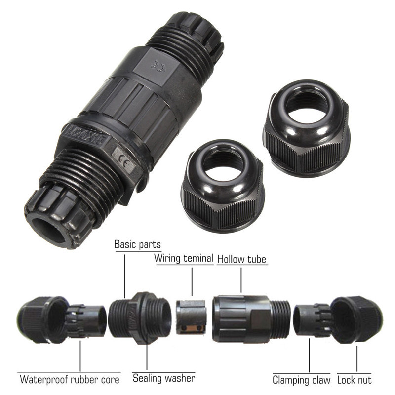 Cable-to-Cable-3-Pin-Screw-Locking-Wire-IP68-Waterproof-Connector-M20x15-CE-1040862-5