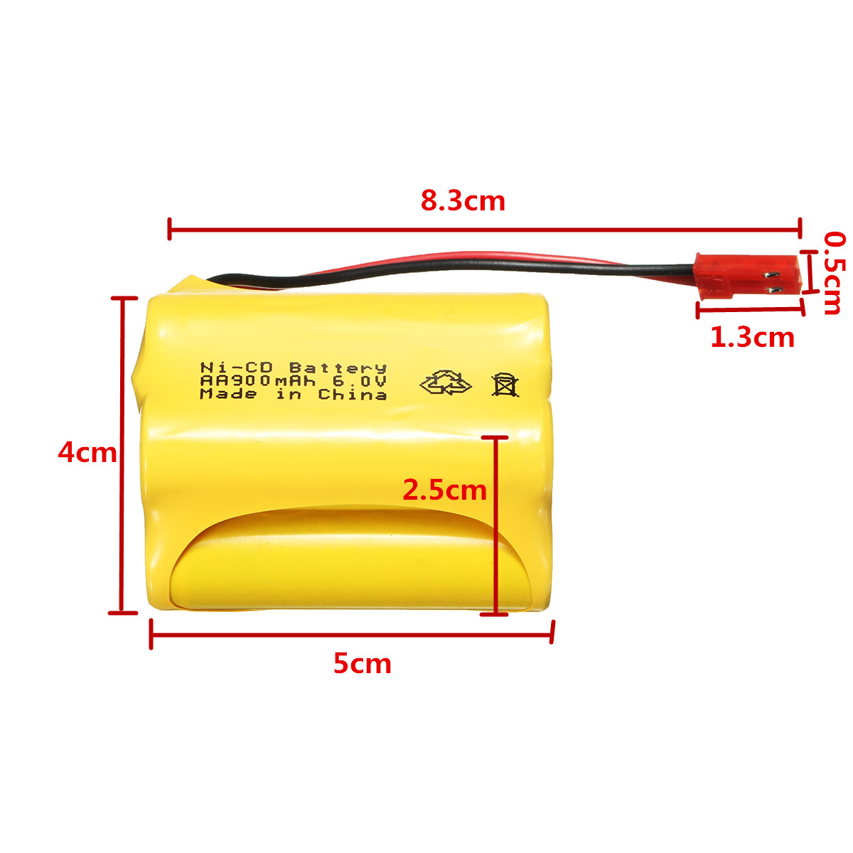 Ni-Cd-6V-900mAh-JST-SYP-Plug-Rechargeable-Battery-Solar-Light-For-Racing-Remote-Control-Car-1299833-2
