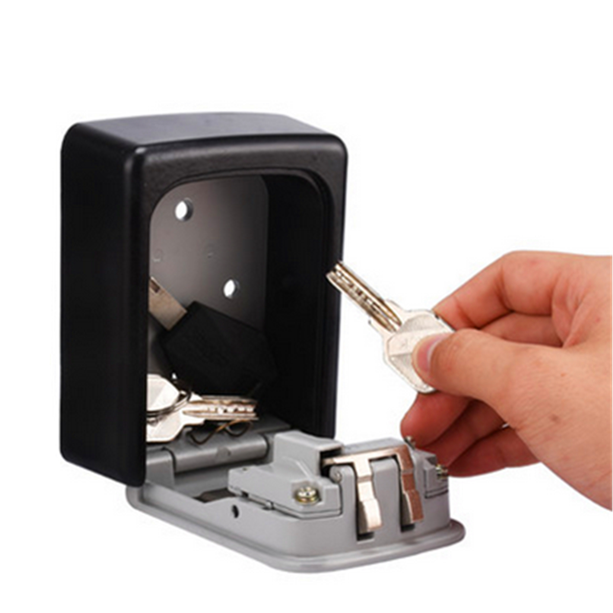 Wall-Mount-Key-Lock-Storage-Box-Security-Keyed-Door-Lock-with-4-Digit-Combination-Password-1205105-5