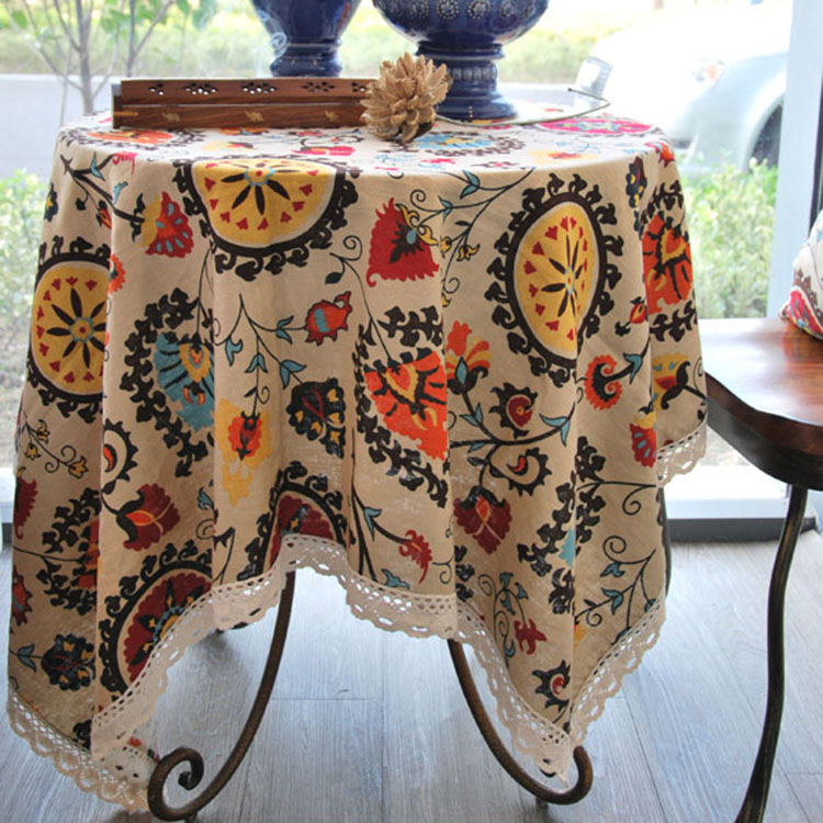 Sun-flower-Cotton-Linen-Tableware-Mat-Table-Runner-Tablecloth-Desk-Cover-Heat-Insulation-Bowl-Pad-1091101-2