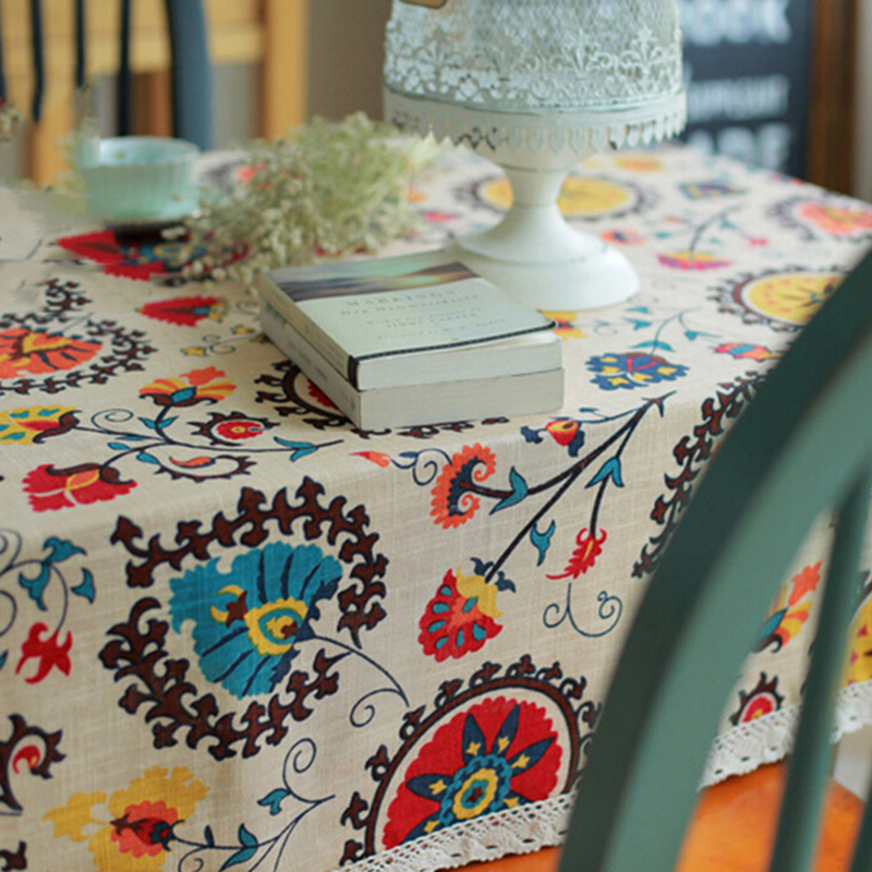 Sun-flower-Cotton-Linen-Tableware-Mat-Table-Runner-Tablecloth-Desk-Cover-Heat-Insulation-Bowl-Pad-1091101-5