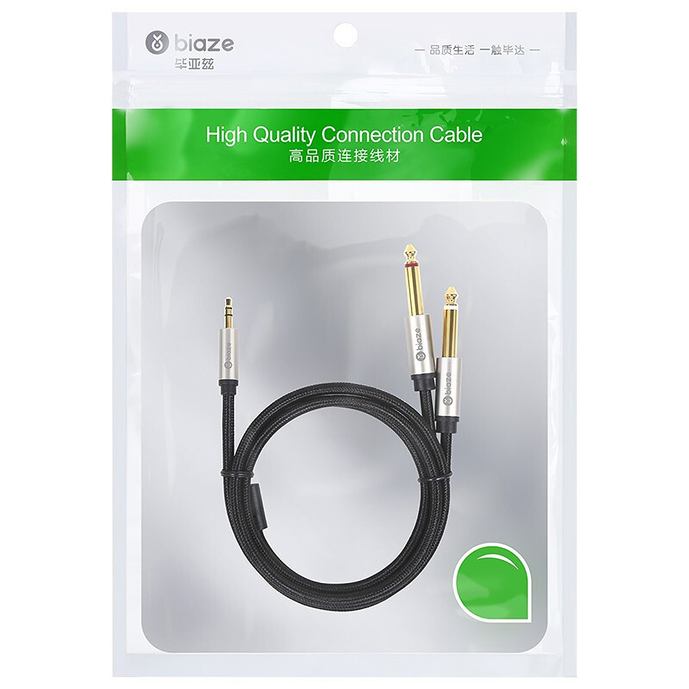 Biaze-35mm-to-Dual-65mm-Audio-Cable-3m-1-to-2-Audio-Cable-Connector-Silver-Plating-for-Mobile-Phone--1797628-4