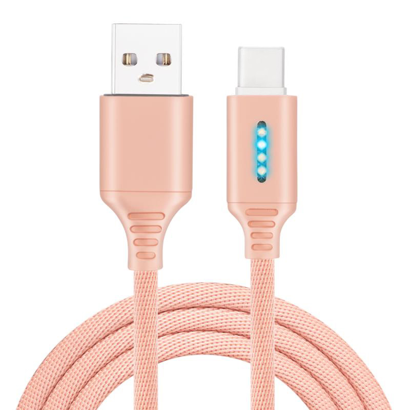 Smart-LED-Auto-Disconnect-Charger-Nylon-Braided-Type-C-2A-Tablet-Cable-1M-1490247-2