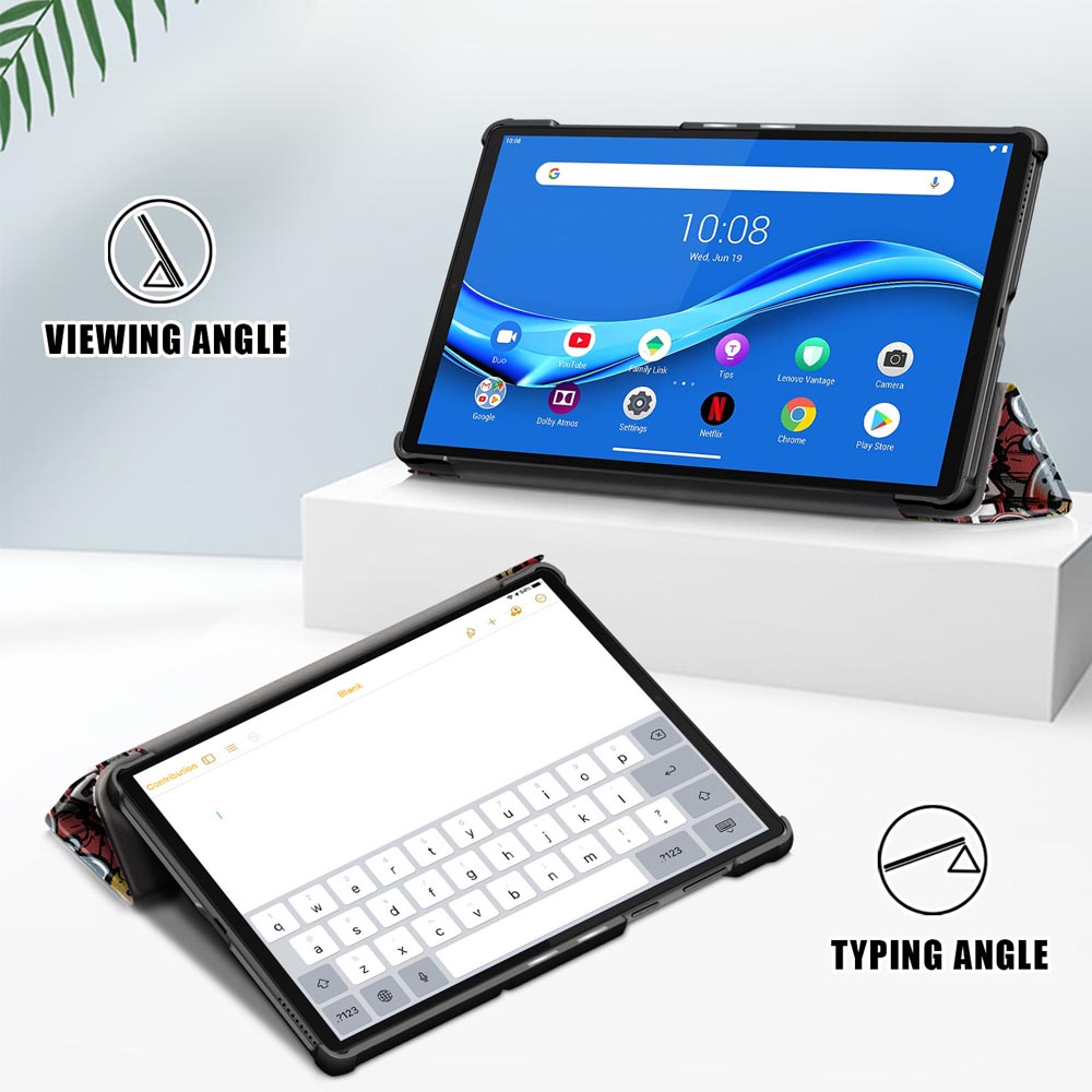 Tri-Fold-Pringting-Tablet-Case-Cover-for-Lenovo-Tab-M10-Plus-Tablet---Doodle-Version-1667014-1