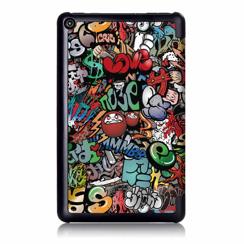 Tri-Fold-Pringting-Tablet-Case-Cover-for-New-F-ire-HD-7-2019-Doodle-1521072-2
