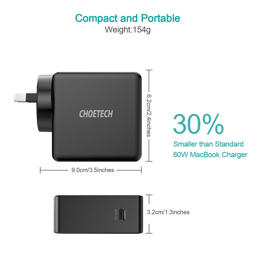 CHOETECH-PD-60W-Type-C-Quick-Charge-Wall-Charger-Power-Adapter-for-Smartphone-Tablet-Laptop-1630120-2