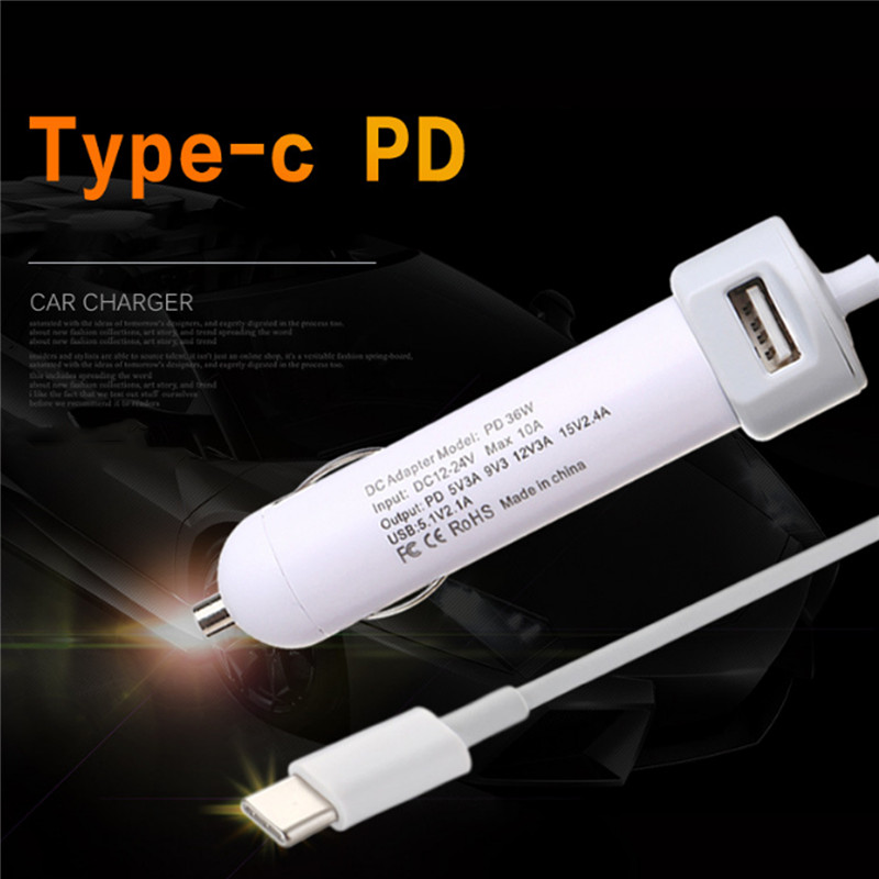 PD-36W-USB20-Type-C-Car-Charger-With-Quick-Charge-30-For-Cellphone-Tablet-1219995-5