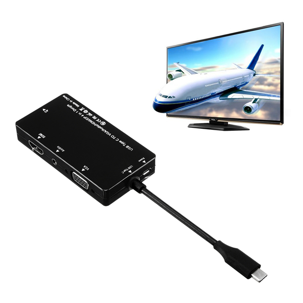 4-in-1-Dongle-USB-Type-C-TO-VGA-Audio-HDMI-DP-Adapter-Hub-HD-1280P-Splitter-1159815-2
