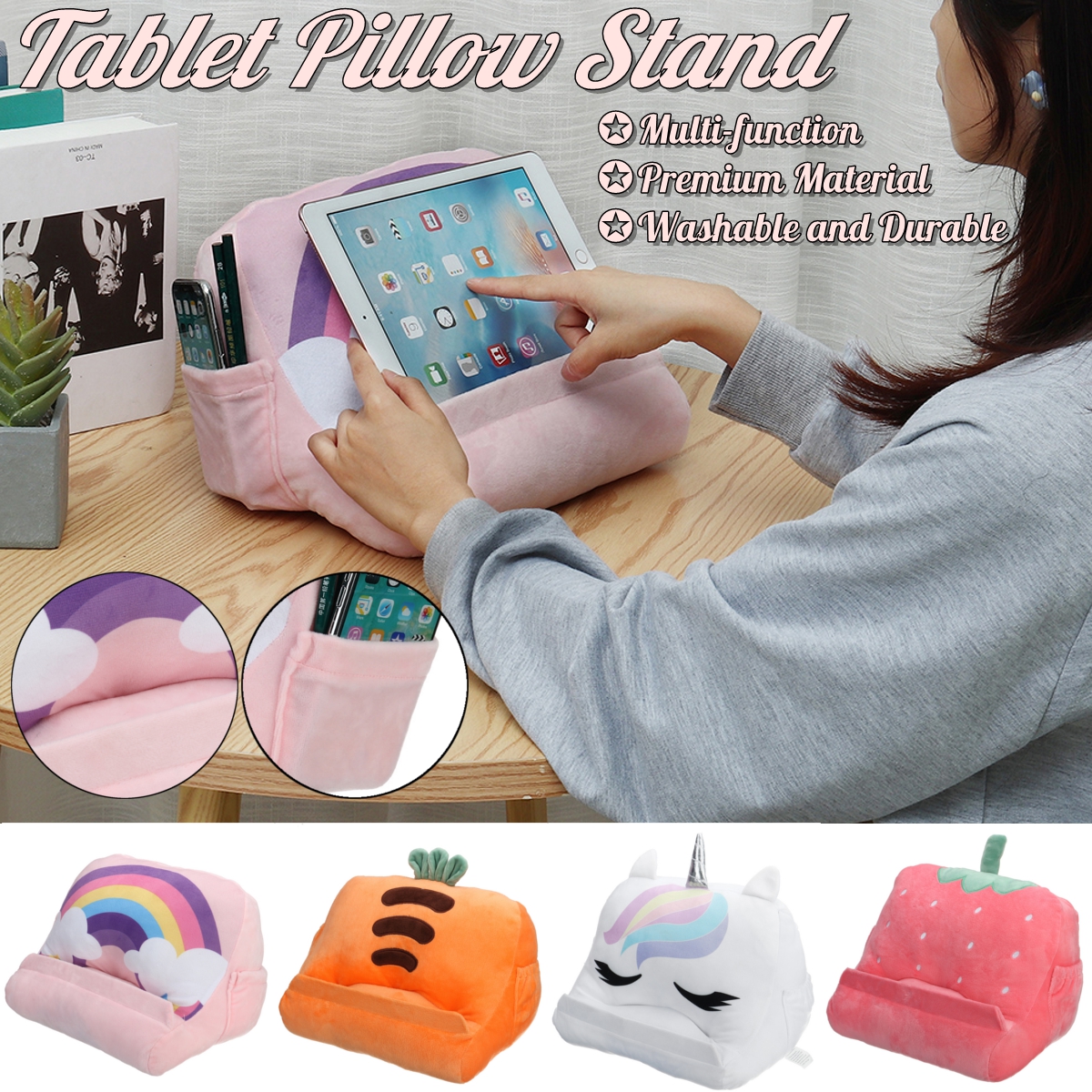 30x20x20cm-Tablet-Pillow-Cushion-Mini-Phone-Holder-Stand-Pocket-Home-Office-1974436-1