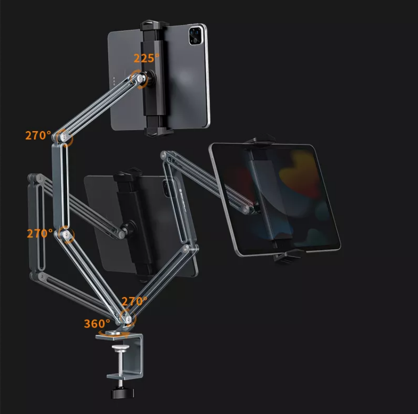 Boneruy-Stand-Adjust-Rotary-Gaming-Phone-Stand-Flexible-Clip-Phone-Tablet-Stand-Holder-for-4--13-Inc-1975911-4