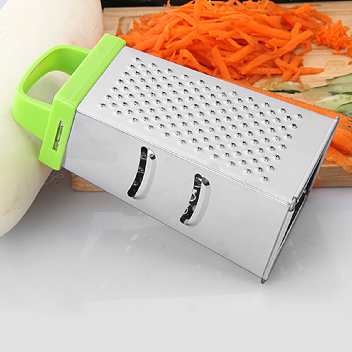 Grater-Box-Stainless-Steel-4-Sided-Multi-Funtion-Cheese-Vegetable-With-Container-Lunch-Box-1304772-5