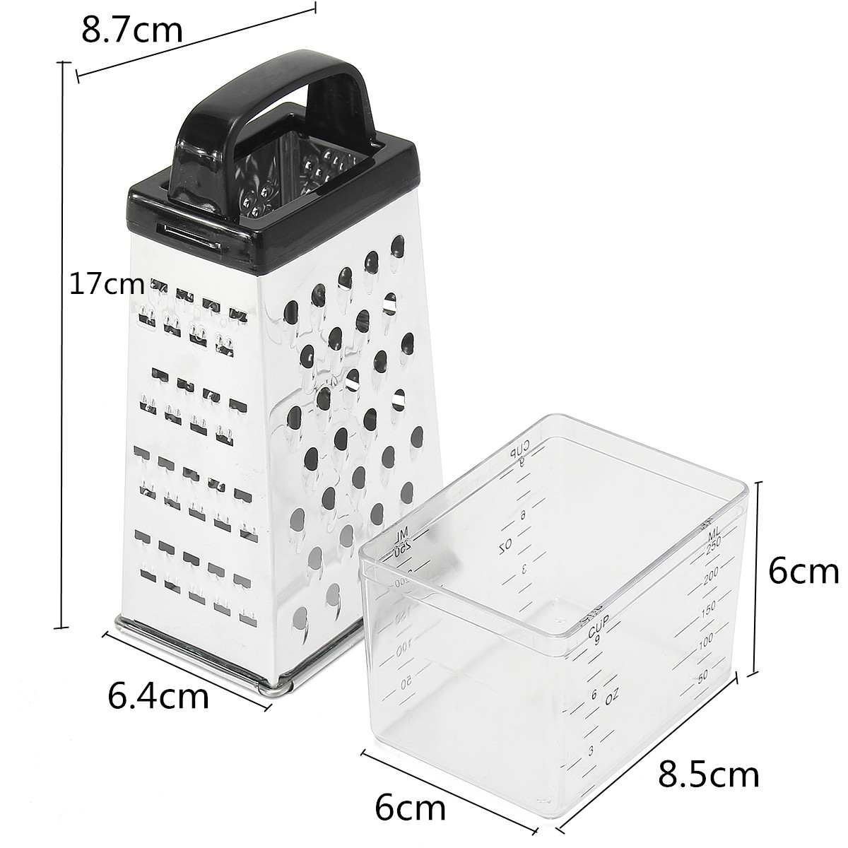 Grater-Box-Stainless-Steel-4-Sided-Multi-Funtion-Cheese-Vegetable-With-Container-Lunch-Box-1304772-8