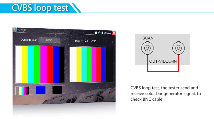 IPC9800Plus-7 英寸 IP CCTV 测试仪监视器模拟 CVBS 摄像机测试仪 H265 4K 视频测试支持 ON-1808848-7