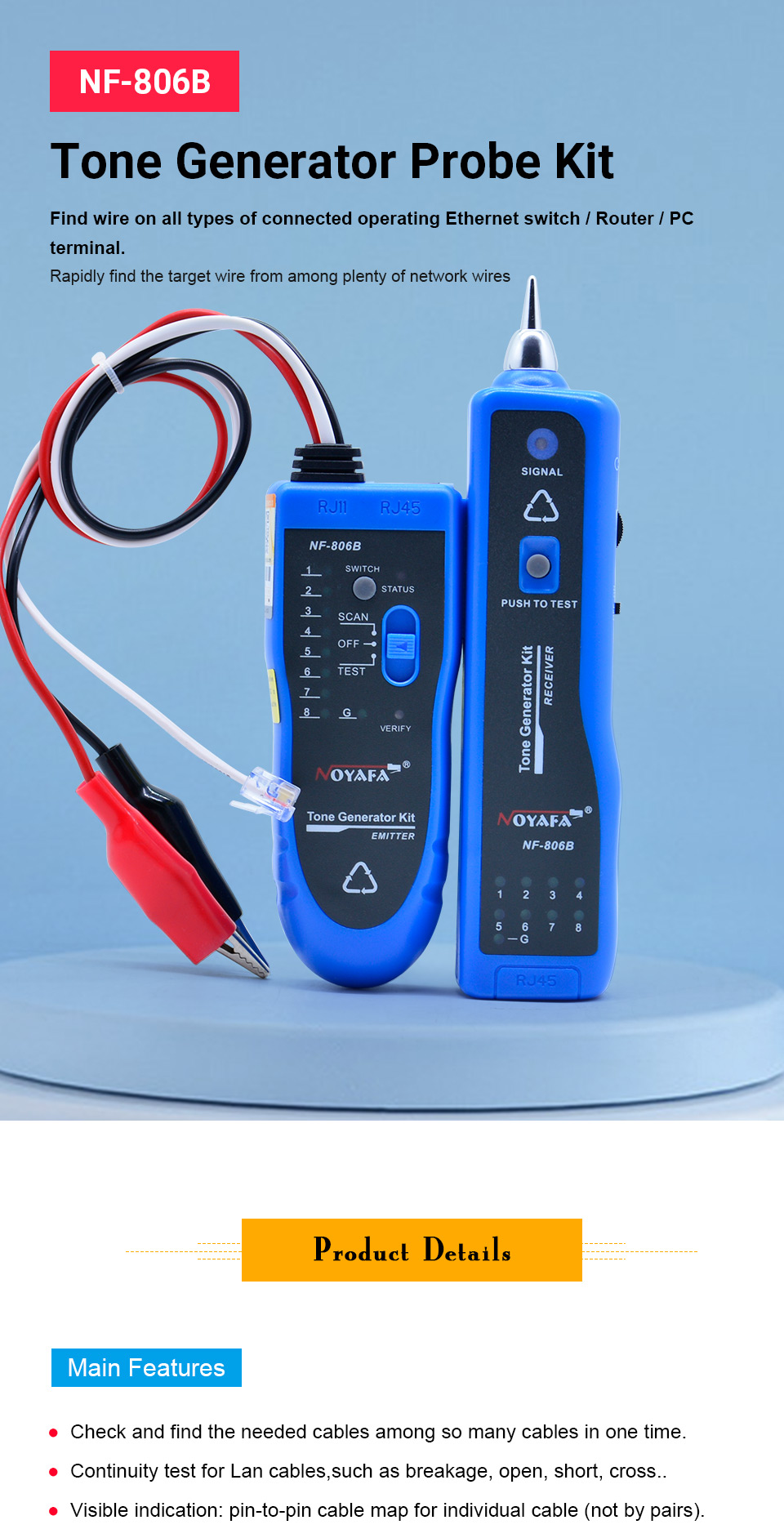 NOYAFA-NF-806B-Wire-Tracker-Wire-Tracer-Cable-Tester-UTP-STP-RJ45-RJ11-Metal-Cable-Tracing-LAN-Cable-1812808-1