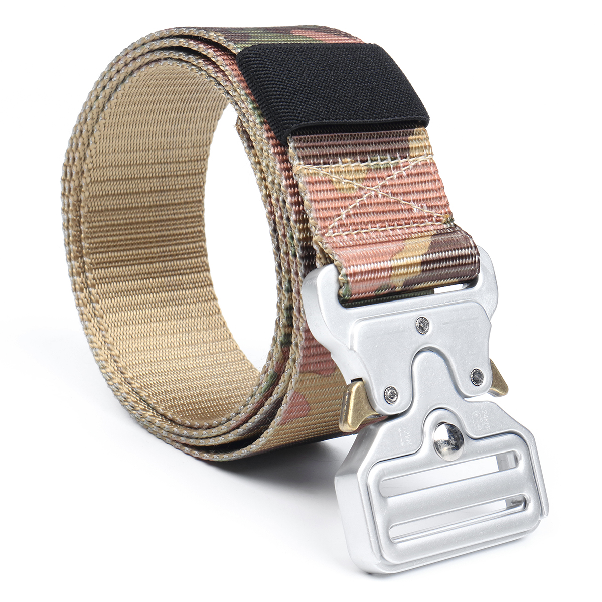 125cm-Silver-Buckle-Canvas-Mens-Multifunctional-Outdoor-Tactical-Belt-1290339-5