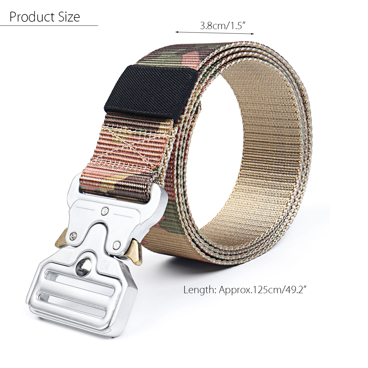 125cm-Silver-Buckle-Canvas-Mens-Multifunctional-Outdoor-Tactical-Belt-1290339-9