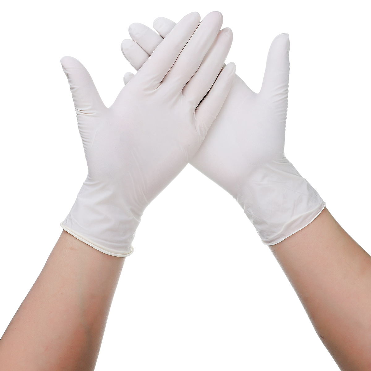 50Pairs-100Pcs-SML-Powder-Free-White-Disposable-Nitrile-Gloves-Suitable-For-Restaurant-Kitchen-Food--1688643-1