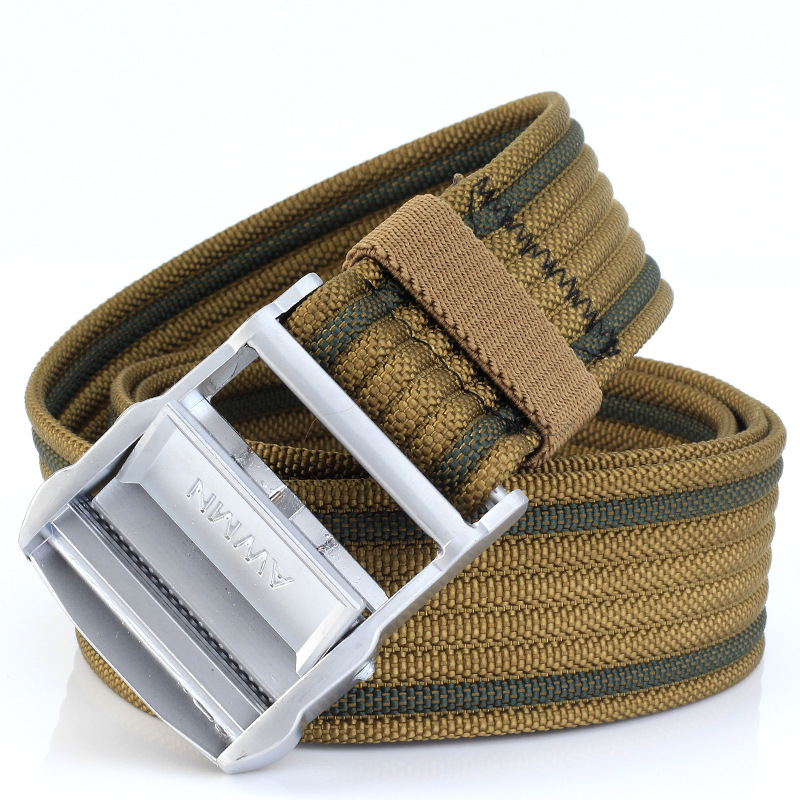 AWMN-S02-125cm-Silver-Buckle-Men-Women-Camouflage-Military-Tactical-Belt-Pants-Canvas-Fabric-Belt-1340618-3