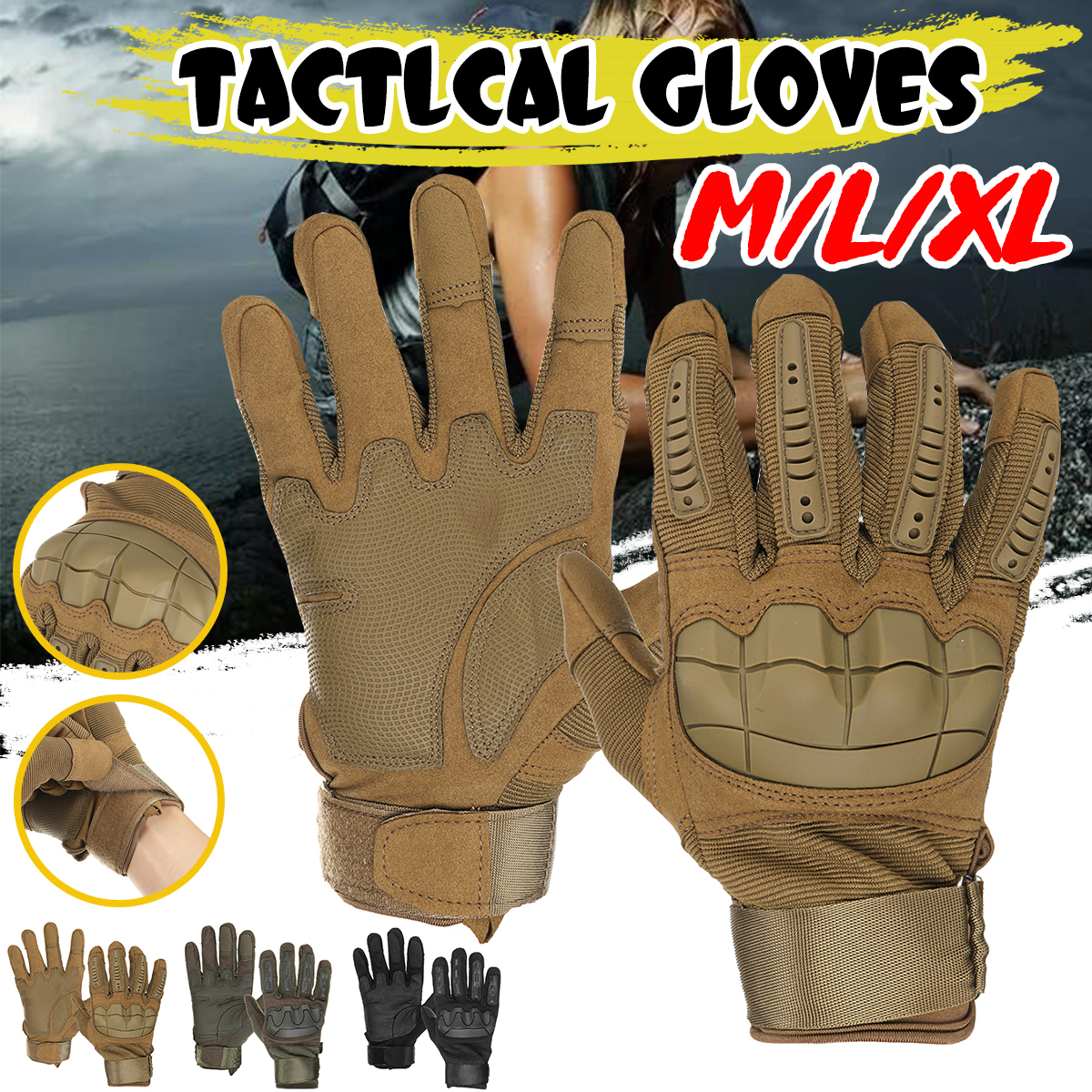 BIKIGHT-1-Pair-Tactical-Gloves-Microfiber-Nylon-Multifunction-Shockproof-Anti-slip-Tactical-Gloves-H-1810556-2