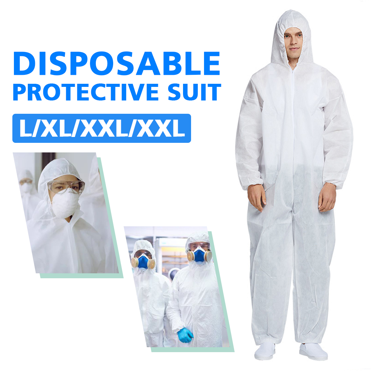 Disposable-Non-woven-Siamese-Protective-Suit-Anti-fog-Dust-proof-Anti-spit-Isolation-clothing-Cloth-1657155-2