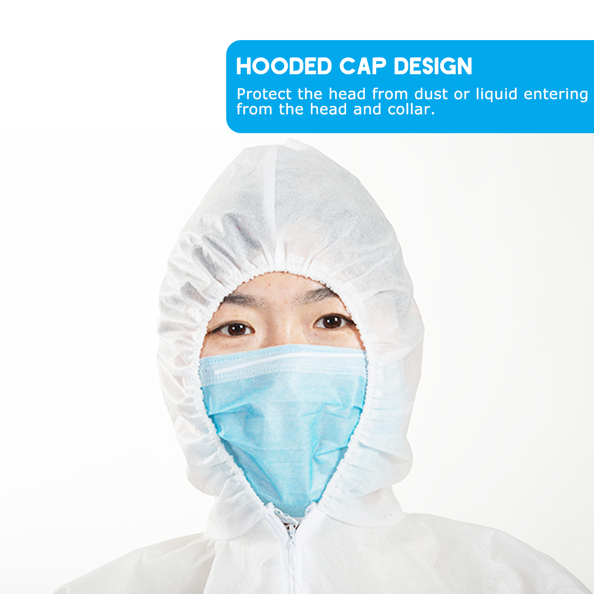 Disposable-Non-woven-Siamese-Protective-Suit-Anti-fog-Dust-proof-Anti-spit-Isolation-clothing-Cloth-1657155-5