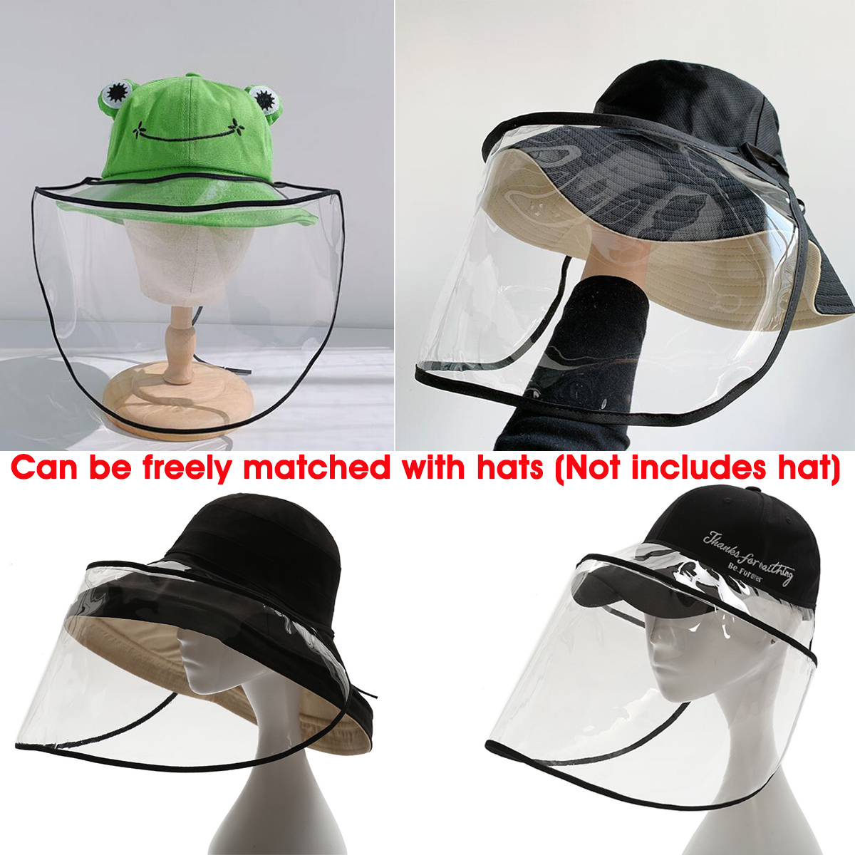 PVC-Transparent-Breathable-Splash-proof-Dustproof-Full-Face-Mask-Disassembleable-For-All-Hats-Fishma-1660688-2