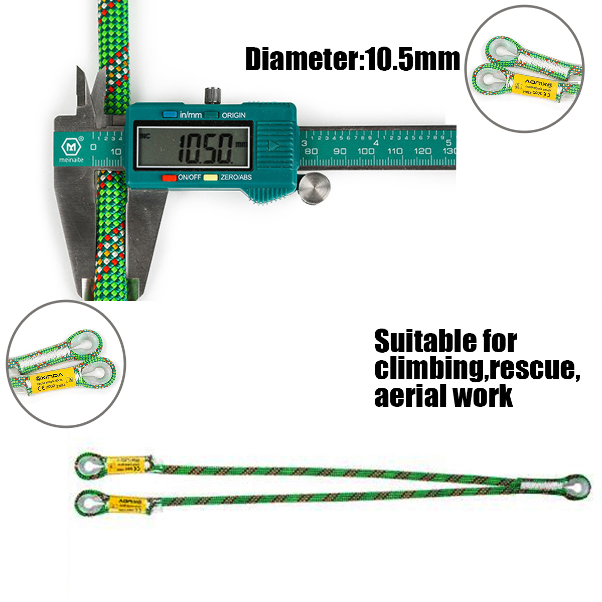 Xinda-105mm-80100120150cm-Professional-Rock-Climbing-Rope-Supplies-High-Altitude-Anti-Fall-Off-Prote-1570418-4