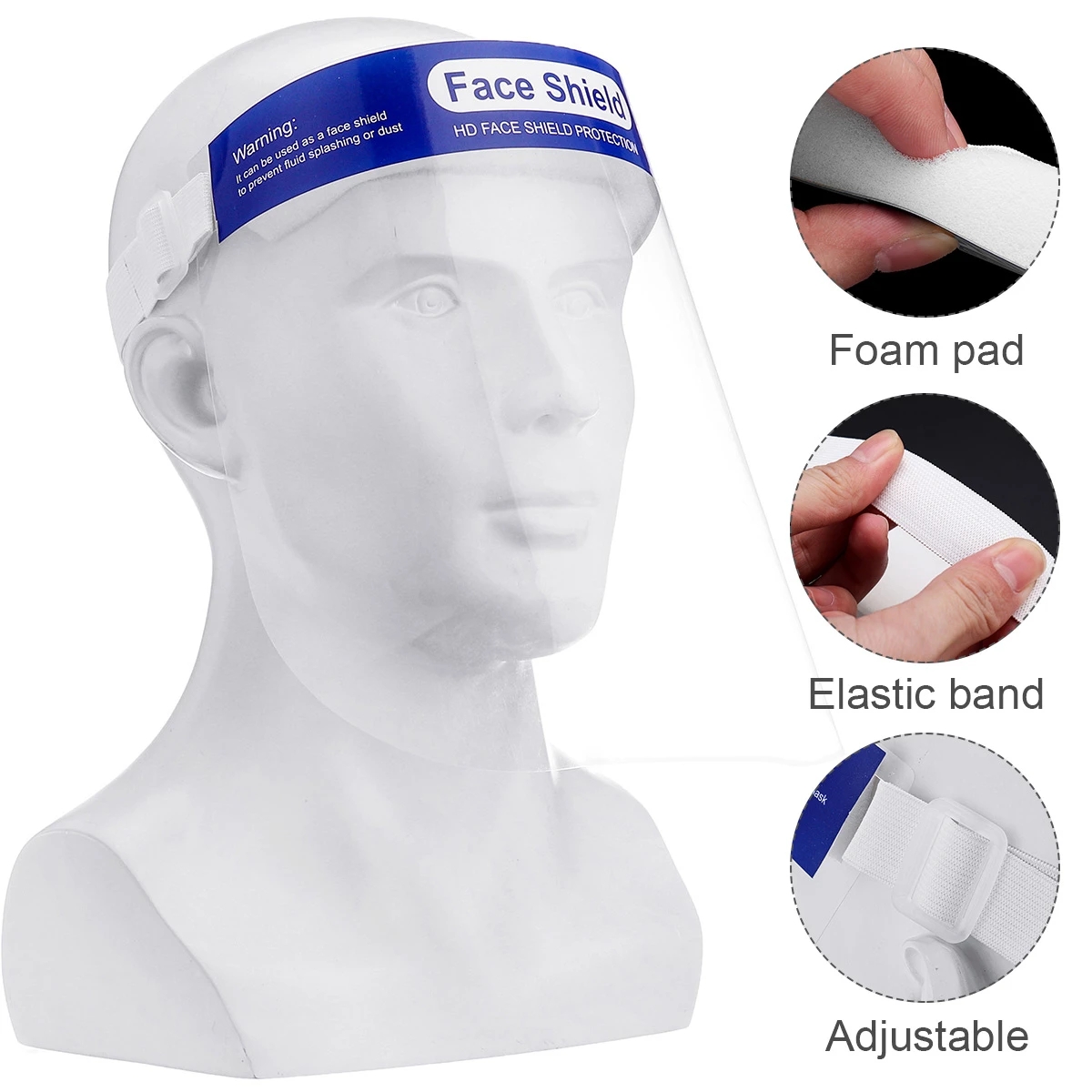 ZANLURE-10Pcs-Transparent-Adjustable-Full-Face-Shield-Plastic-Anti-fog-Anti-spit-Protective-Mask-1657311-2