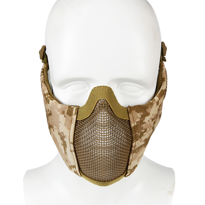 ZANLURE-Outdoor-CS-Game-Steel-Wire-Face-Mask-Breathable-Protection-Half-Mask-Outdoor-Hunting-Tactica-1784822-1