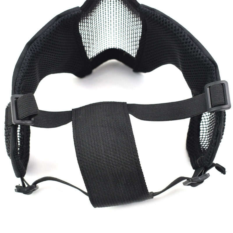 ZANLURE-Outdoor-CS-Game-Steel-Wire-Face-Mask-Breathable-Protection-Half-Mask-Outdoor-Hunting-Tactica-1784822-11