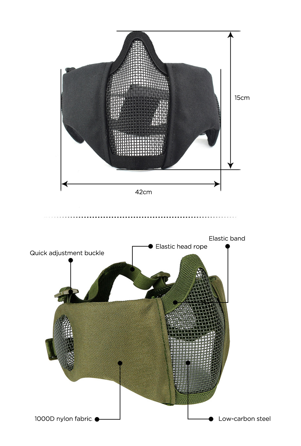 ZANLURE-Outdoor-CS-Game-Steel-Wire-Face-Mask-Breathable-Protection-Half-Mask-Outdoor-Hunting-Tactica-1784822-3