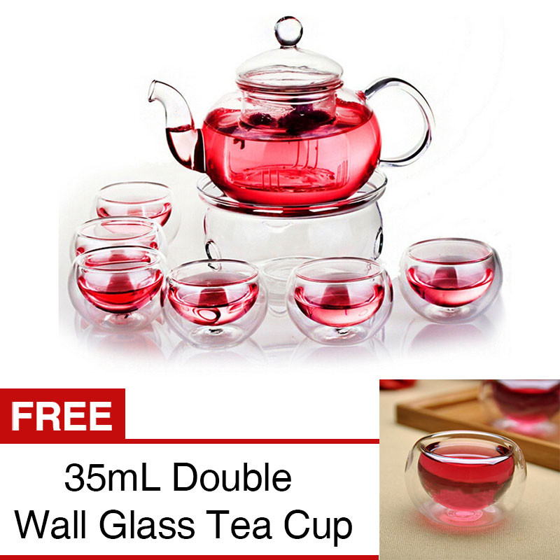 Borosilicate-Glass-Tea-Pot-Set-Heat-resistant-Teapot-Warmer-6-Double-Wall-Tea-Cups-1870652-2