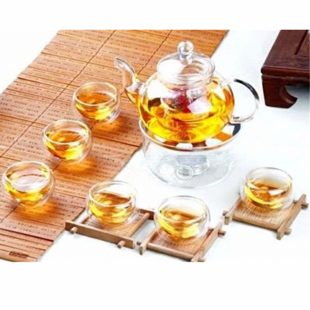 Borosilicate-Glass-Tea-Pot-Set-Heat-resistant-Teapot-Warmer-6-Double-Wall-Tea-Cups-1870652-4