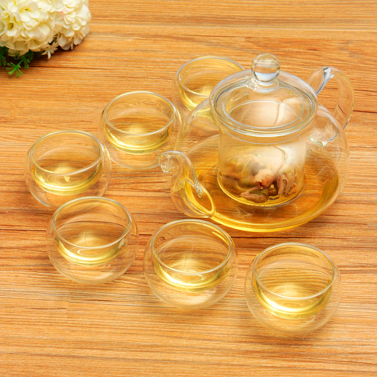 Borosilicate-Glass-Tea-Pot-Set-Heat-resistant-Teapot-Warmer-6-Double-Wall-Tea-Cups-1870652-5