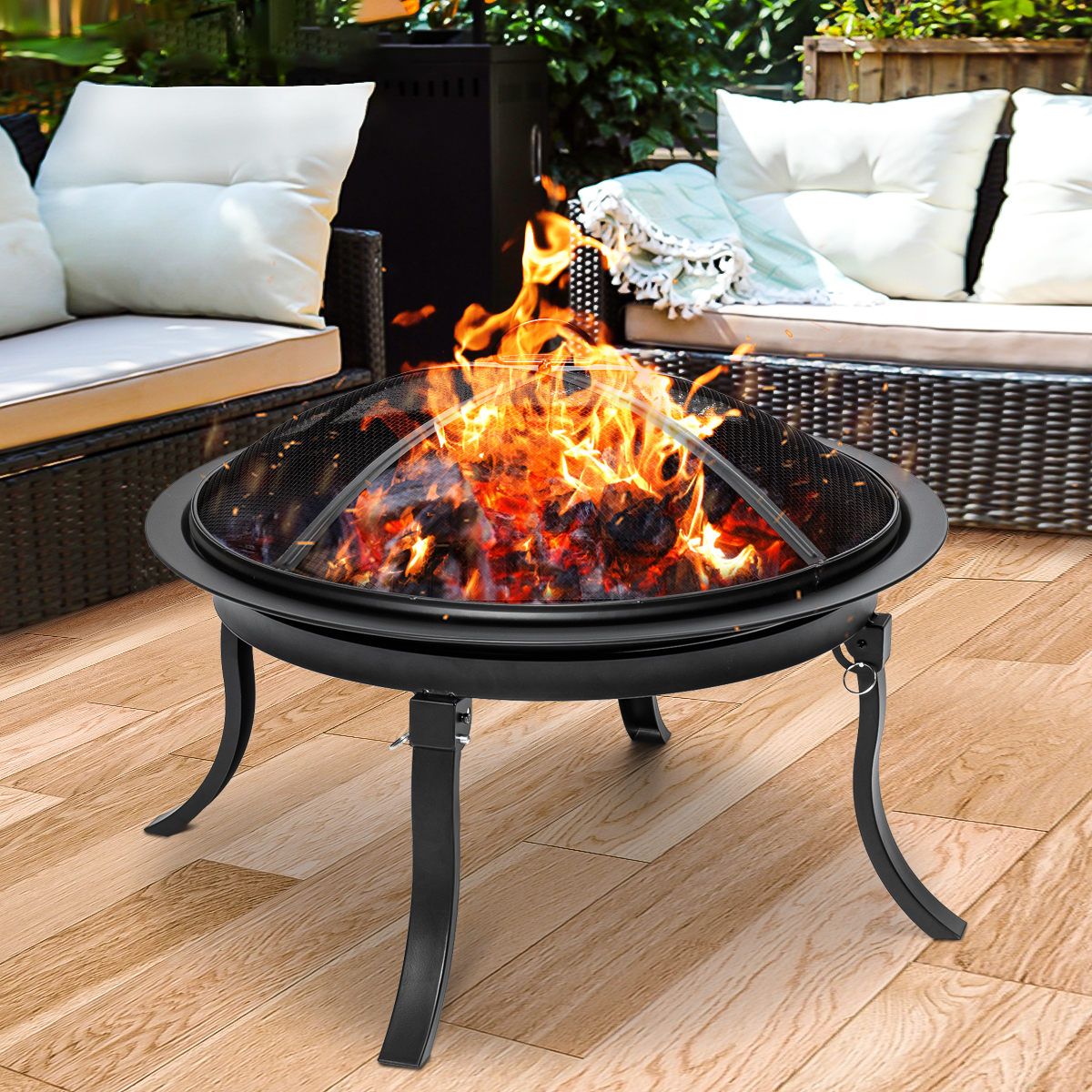 KingSo-24inch-Portable-Fire-Pits-Steel-Wood-Burning-Firepit--with-BBQ-Grill-Fire-Bowl-Poker-1886879-11