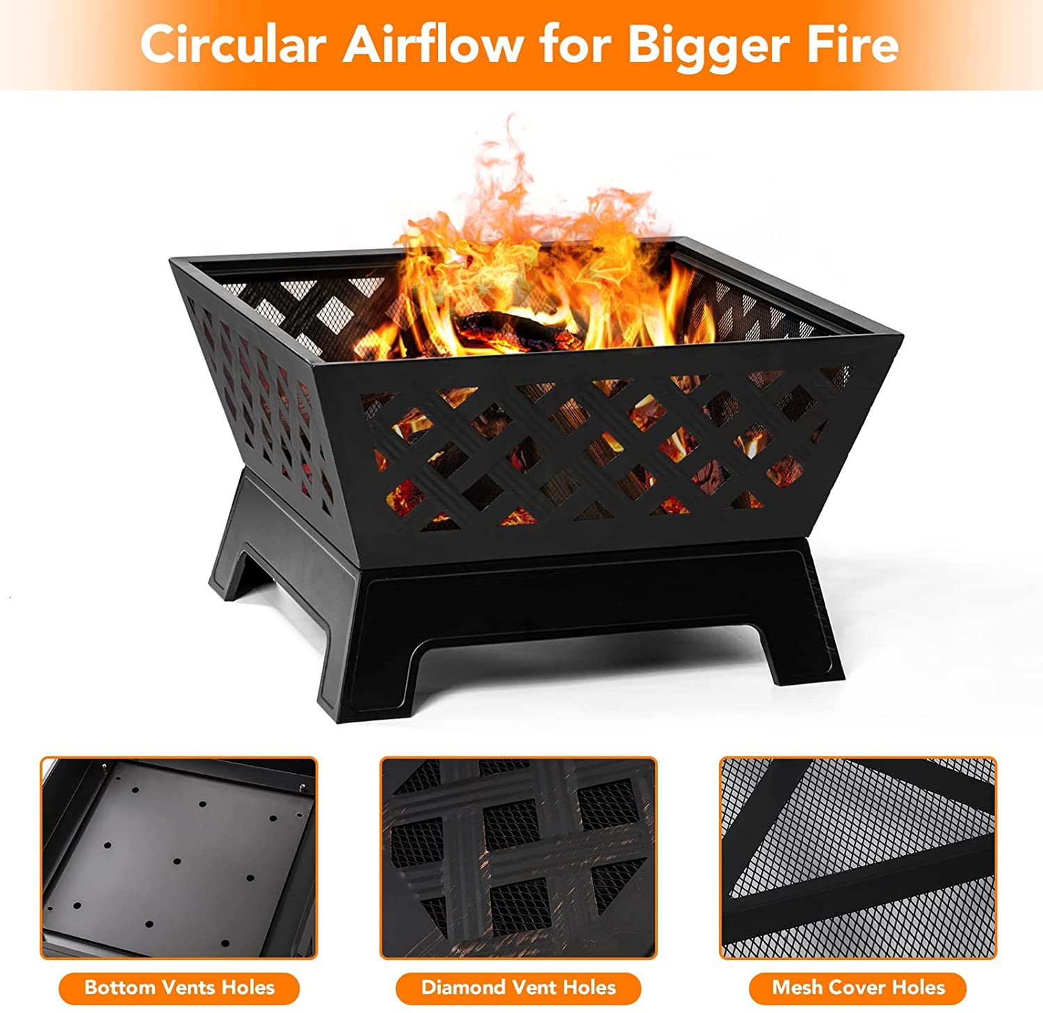 Kingso-26--Inch-Fire-Pits-Large-Wood-Burning-Square-Firepit-with-Ash-Plate-Spark-Screen-Log-Grate-Po-1920540-2