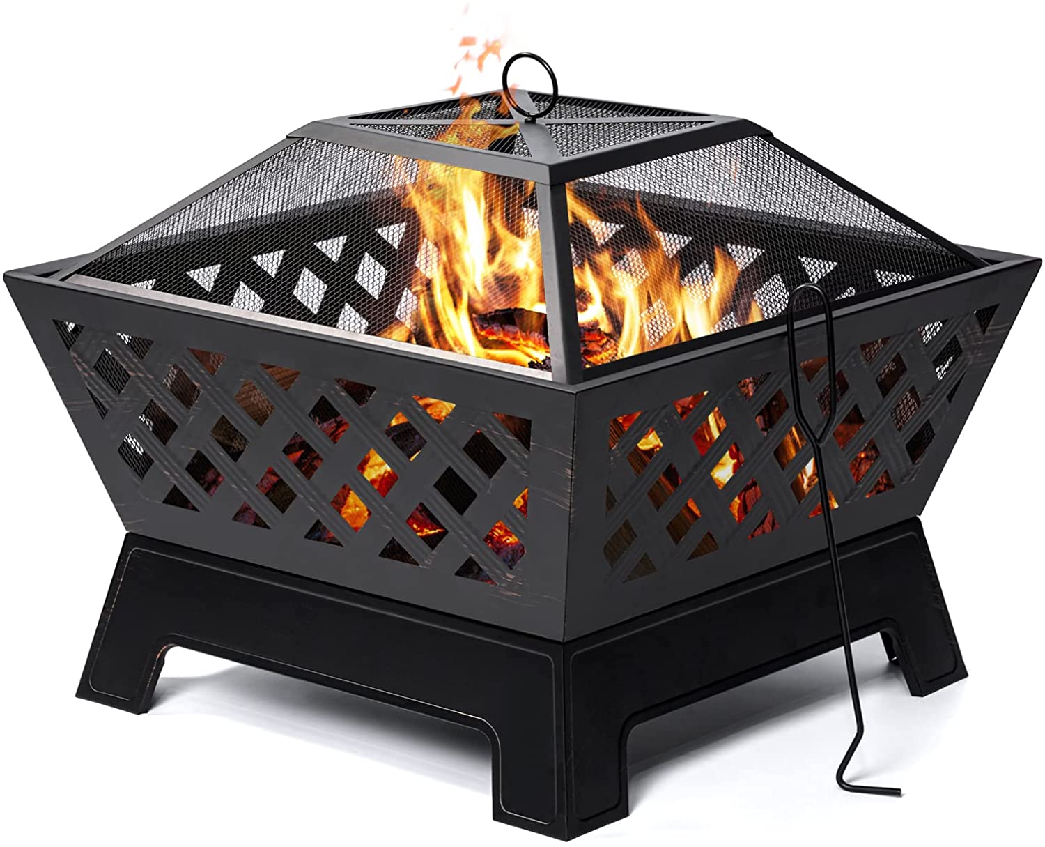 Kingso-26--Inch-Fire-Pits-Large-Wood-Burning-Square-Firepit-with-Ash-Plate-Spark-Screen-Log-Grate-Po-1920540-5
