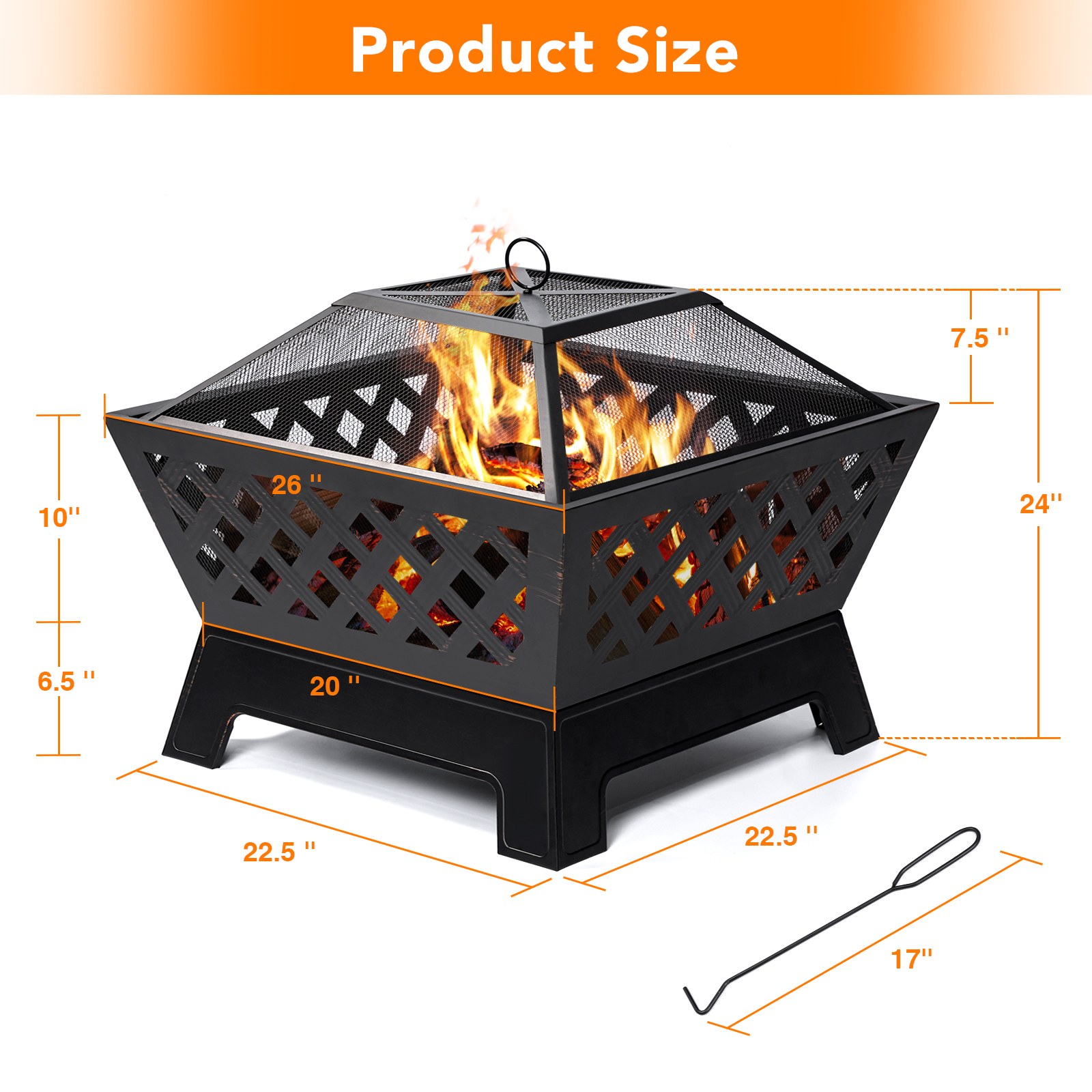 Kingso-26--Inch-Fire-Pits-Large-Wood-Burning-Square-Firepit-with-Ash-Plate-Spark-Screen-Log-Grate-Po-1920540-10