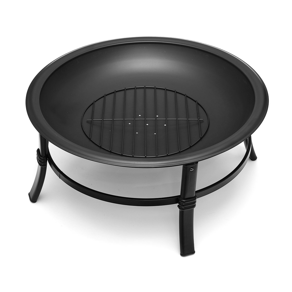 Kingso-26-inch-Fire-Pit-Wood-Burning--Small--Heavy-Duty-Steel-Firepit-with-Spark-Screen-Log-Grate-Po-1822387-6