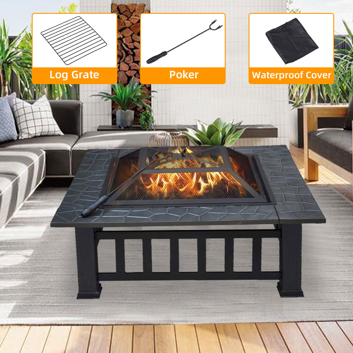 Kingso-32-Inch-Fire-Pit-Square-Steel-Wood-Burning-Large-Firepits-with-Waterproof-Cover-Spark-ScreenL-1787362-8