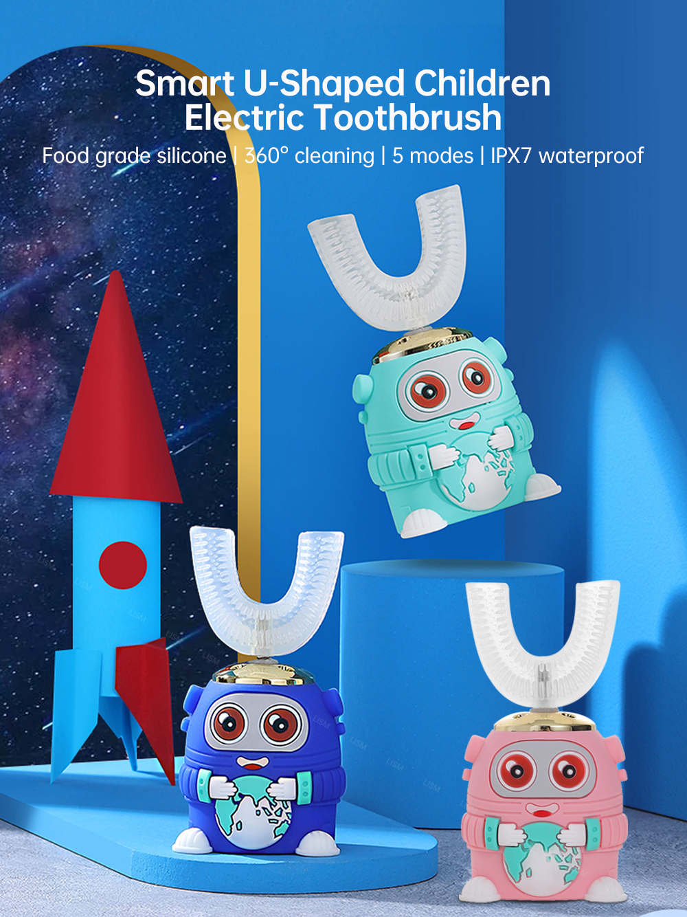 360deg-U-Shape-Sonic-Electric-Toothbrush-Kids-Five-Cleaning-Modes-Tooth-Brush-IPX7-Waterproof-Whiten-1824172-1