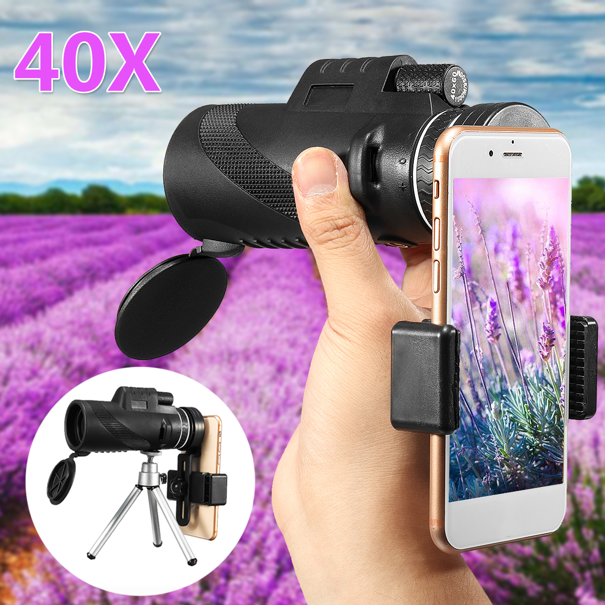 40X60-HD-BAK4-Optical-Lens-Monocular-Low-Light-Level-Night-Vision-Waterproof-Phone-Telescope-1319912-1