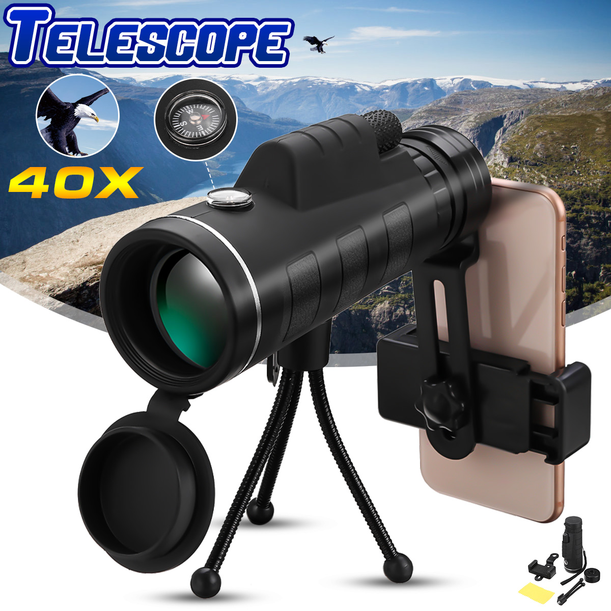 40x60-Monocular-HD-Optic-BAK4-Low-Light-Night-Vision-Telescope-With-Phone-Holder-Clip-Tripod-Outdoor-1528418-1