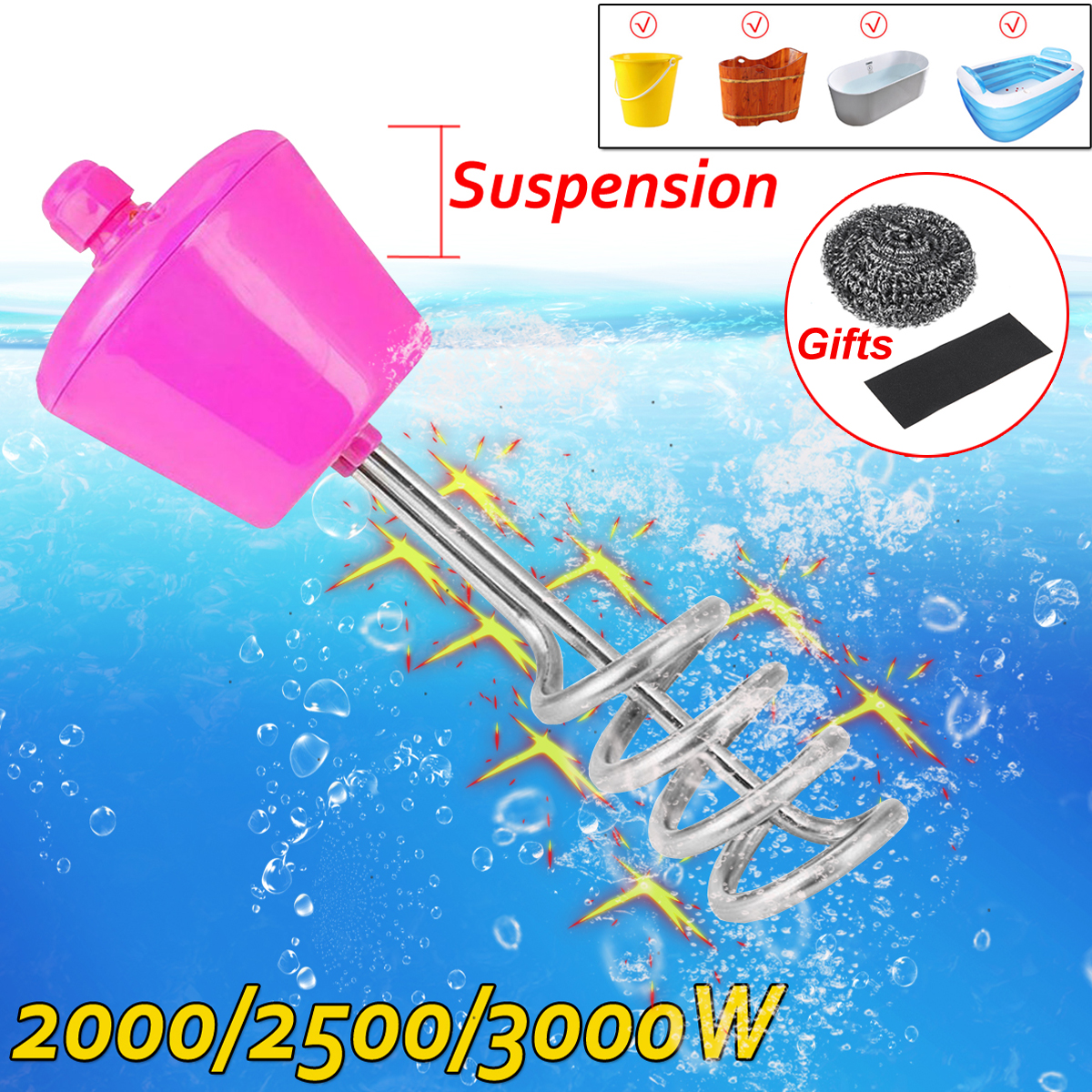 200025003000W-3-Meters-Cable-Suspension-Immersion-Water-Heater-Element-Boiler-Bathtub-for-Inflatable-1677943-1