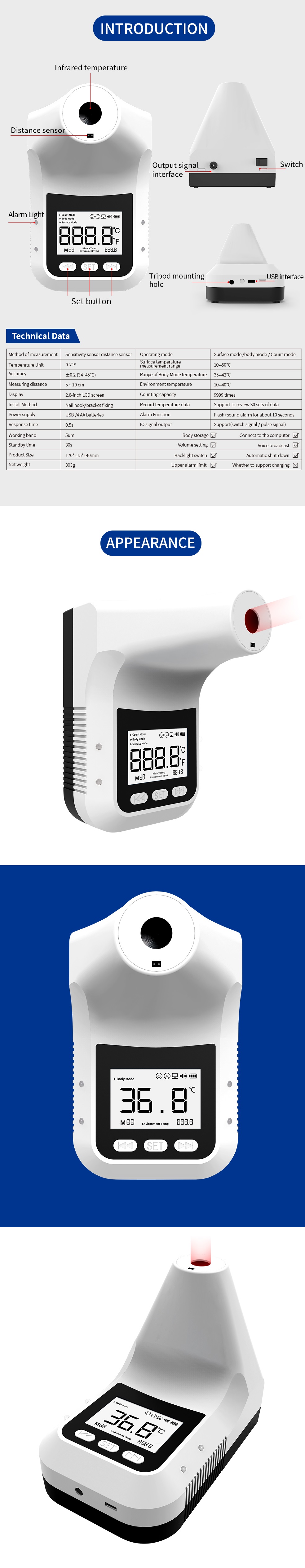 K3-Pro-Infrared-Thermometer-Digital-Non-Contact-Wall-Mounted-Fixed-Electronic-Thermometer-Forehead-W-1826491-3
