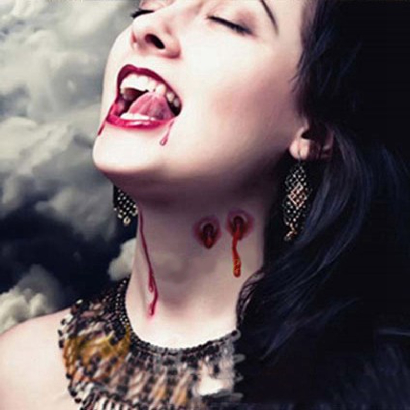 1pcs-Halloween-Bloody-Terror-Bullet-Tattoo-Sticker-Temporary-Body-Makeup-1200880-1