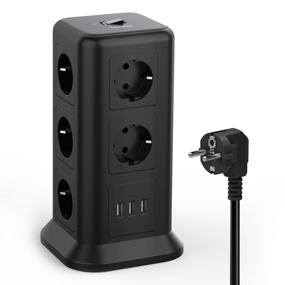 Tessan--TPS01-EU-14-in-1-Multi-Socket-2500W-Power-Strip-with-11-Gang-and-3-USB-Socket-Tower-with-Swi-1936109-4