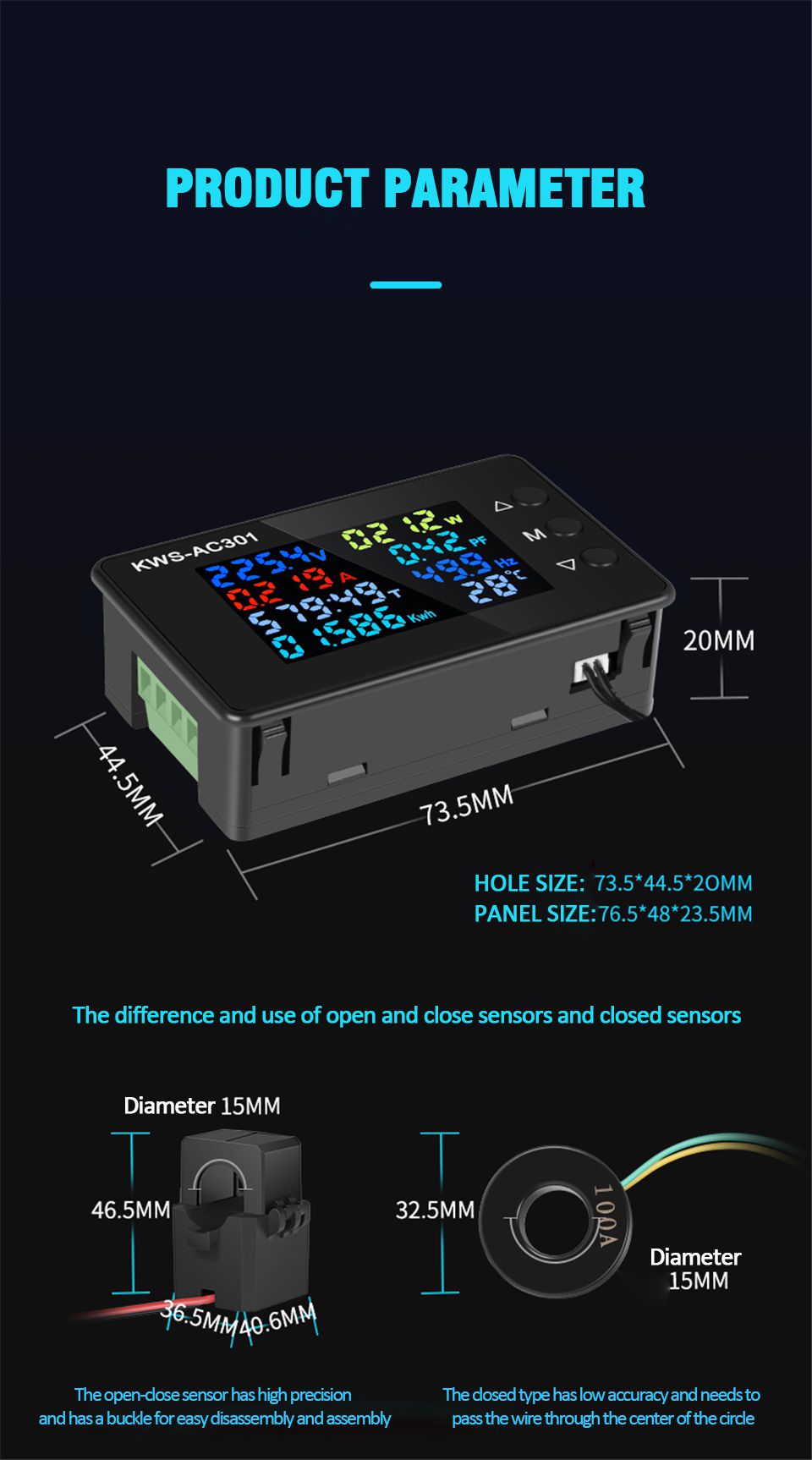 KWS-AC301-8-in1-Voltmeter-Ammeter-AC-50-300V-Power-Energy-Meter-LED-Digital-AC-Wattmeter-Electricity-1902439-9